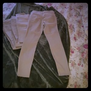 Khaki high wasted jegging school uniform pants